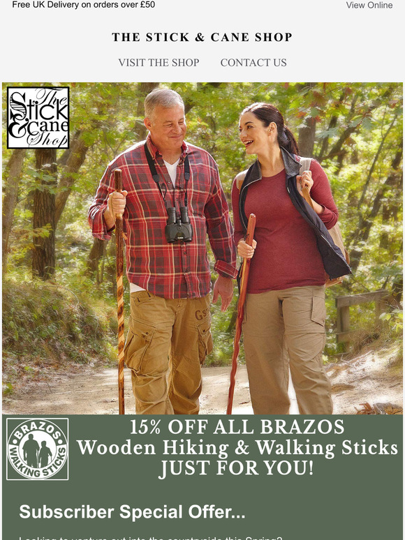 15% OFF All Brazos Hiking & Walking Stick just for you! (Shh don't tell anyone)