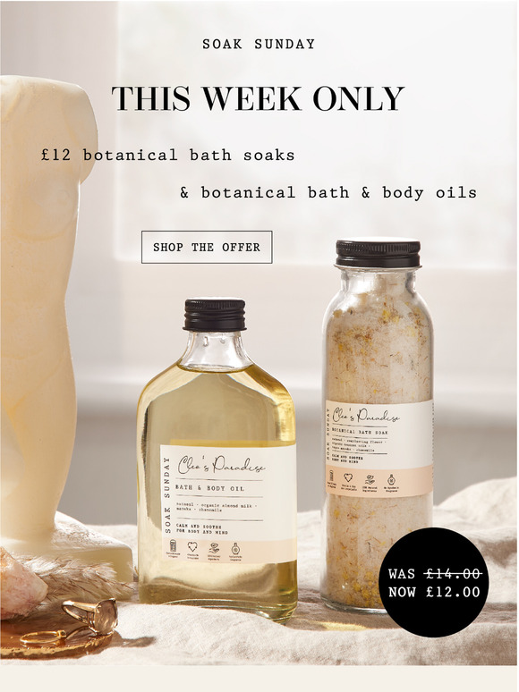 Soak Sunday: Botanical bath soaks & botanical bath & body oils now 12 ...