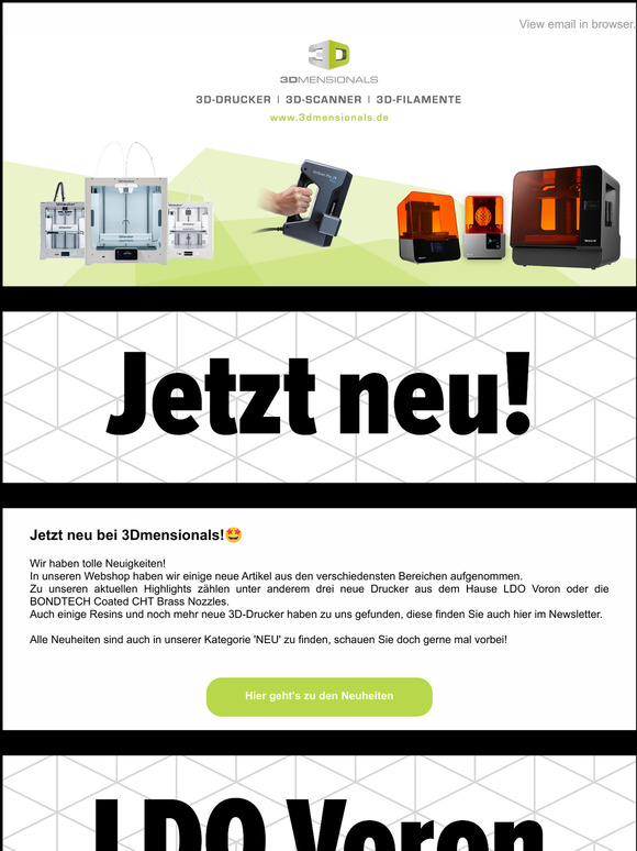 Jetzt neu bei 3Dmensionals 