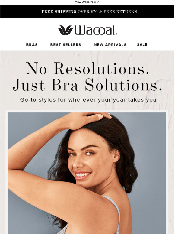 Wacoal No Resolutions. Just Bra Solutions. Milled