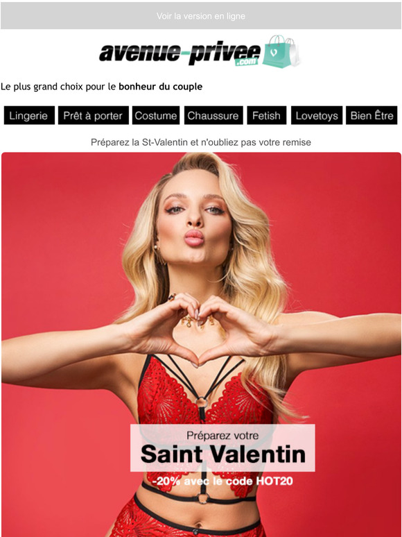   Prparez votre St-Valentin #Weloveyou -20% sur votre commande