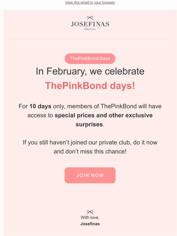 In February, we celebrate ThePinkBond days! 