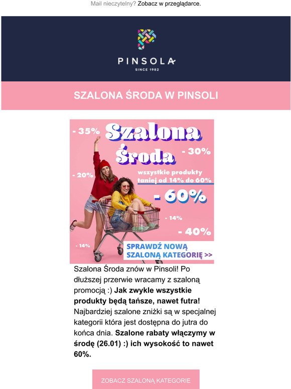SZALONA RODA W PINSOLI DO -60%