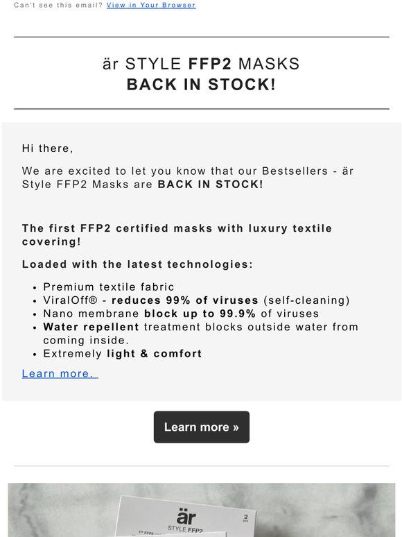 Restock of our bestseller r Style FFP2