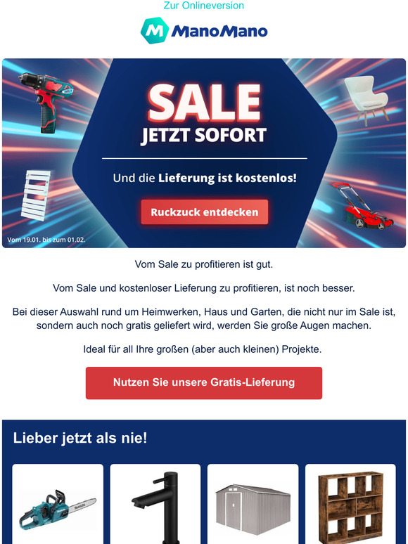 Sale und kostenlose Lieferung! Zwei auf einen Schlag!
