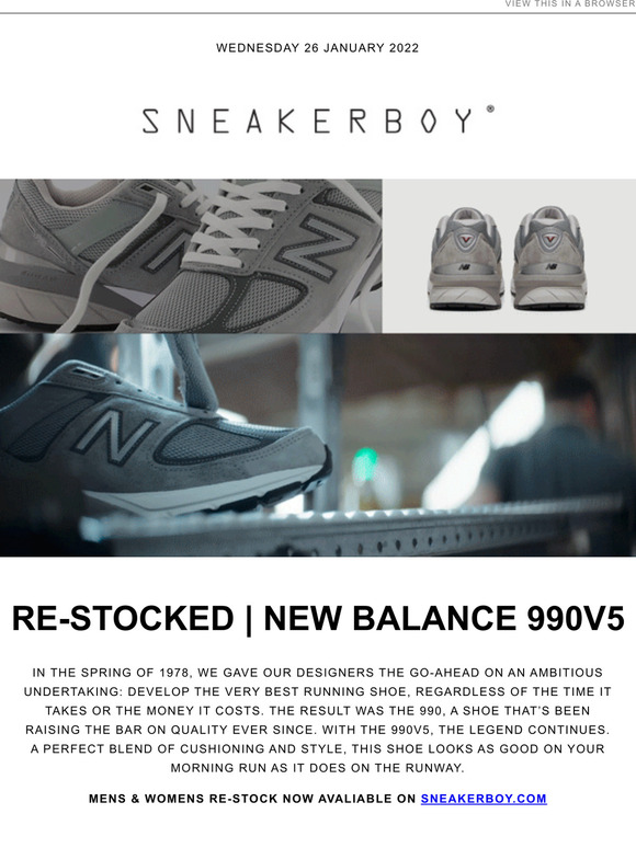 Sneakerboy New Balance MENS & WMNS OG 990v5 Milled