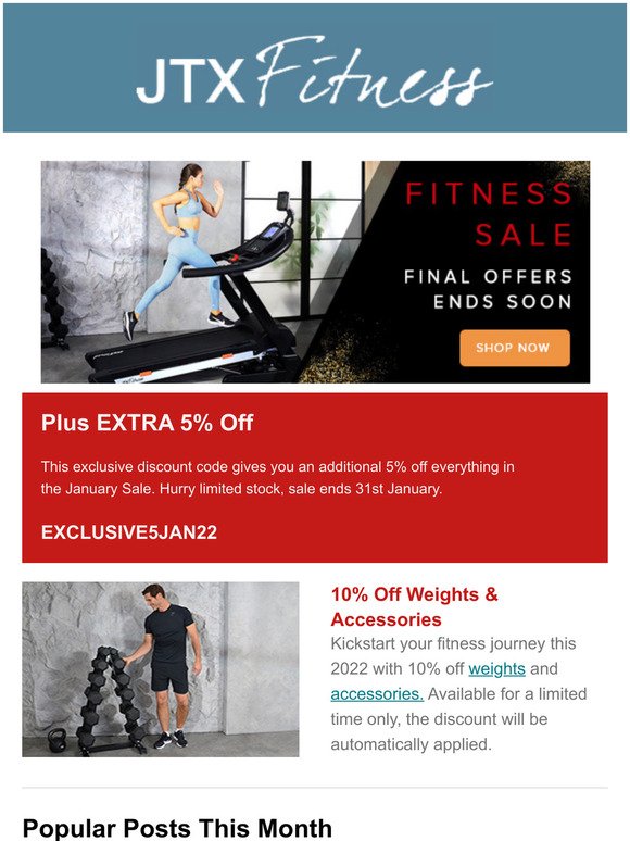 FINAL SALE OFFERS Plus Fitness Training Support.