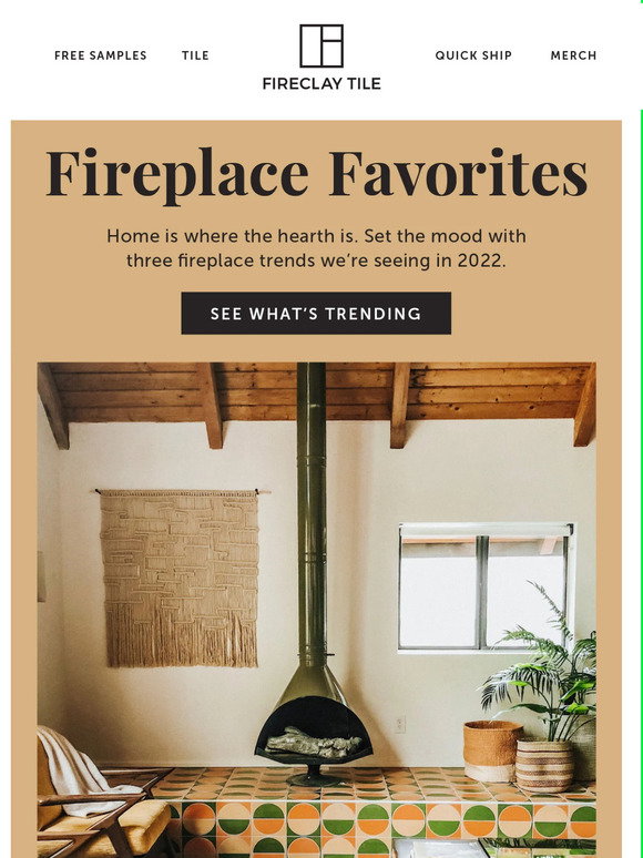 Fireclay Tile 3 Top Fireplace Trends for 2022 Milled