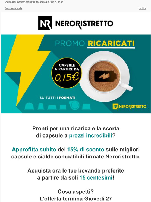 Ricaricati con il 15% di sconto!!