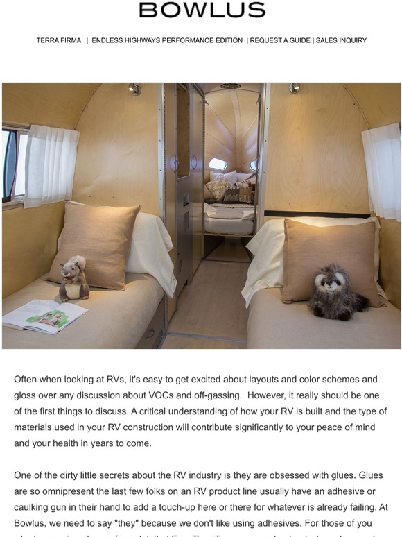 Bowlus RV VOCs & OffGassing Milled