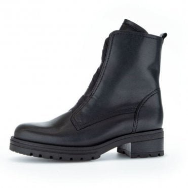 Sea Wide Fit Comfort Ankle Boots in Black Leather