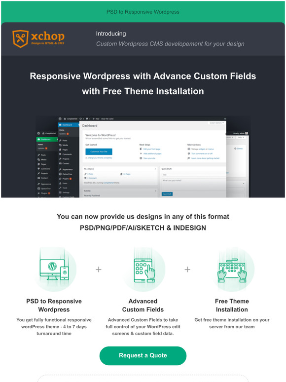 PSD to Responsive WP with ACF PRO