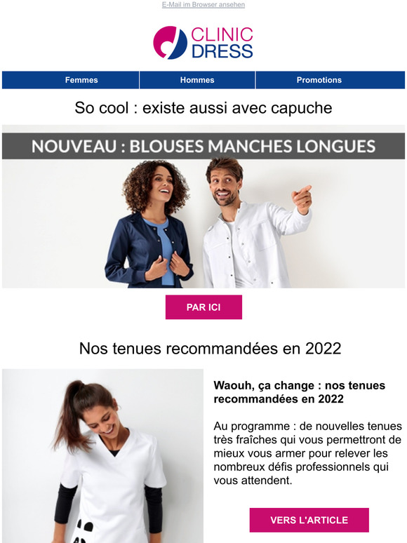 Innovation : Blouses manches longues, poignets en maille