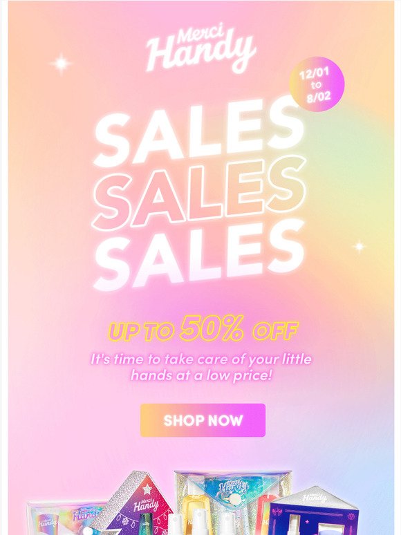 Sales up to 50% off! 