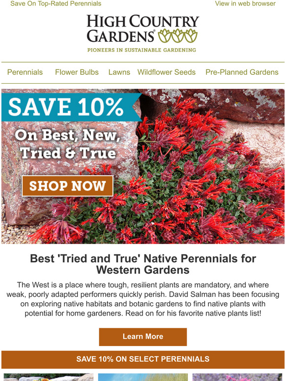 High Country Gardens Best Tried & True Native Perennials For Western