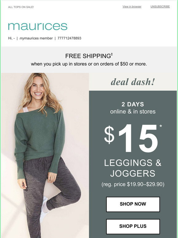 maurices.com: Deal Dash! $15 ALL 