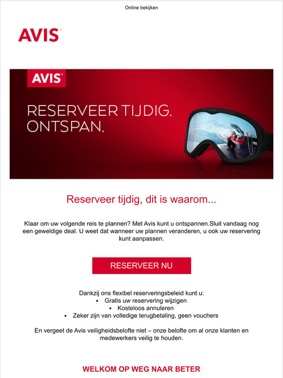 Reserveer tijdig. Ontspan