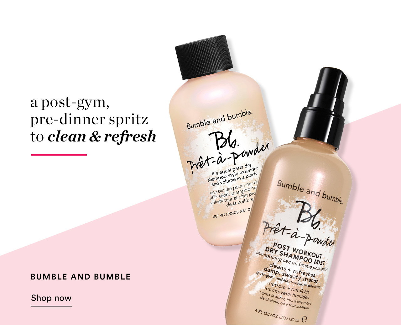 A post-gym, pre-dinner spritz to clean & refresh | Bumble and bumble