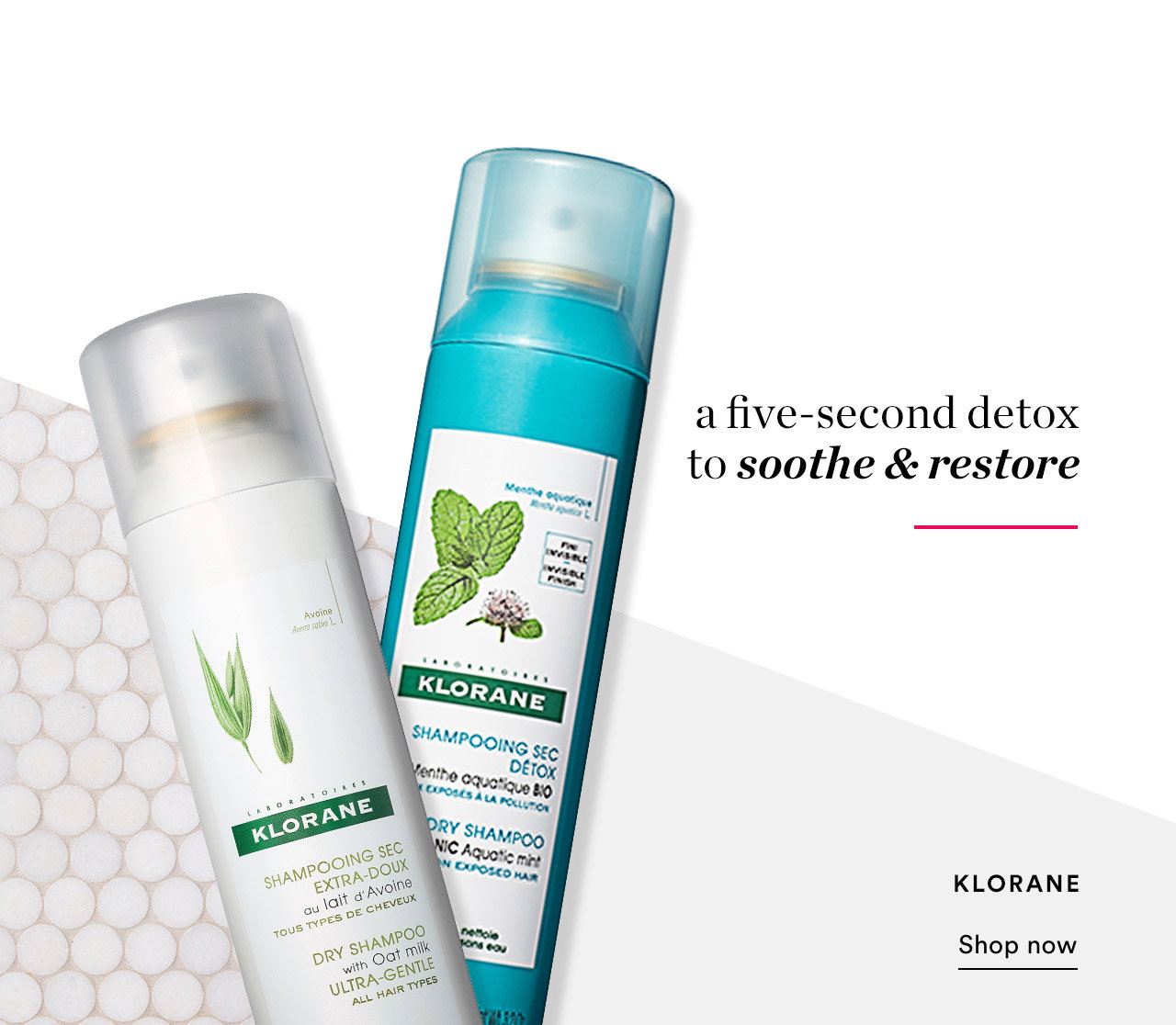 a five-second detox to soothe & restore | Klorane