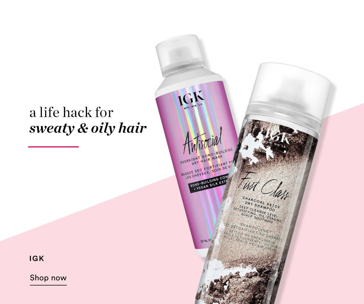 A life hack for sweaty & oily hair | IGK
