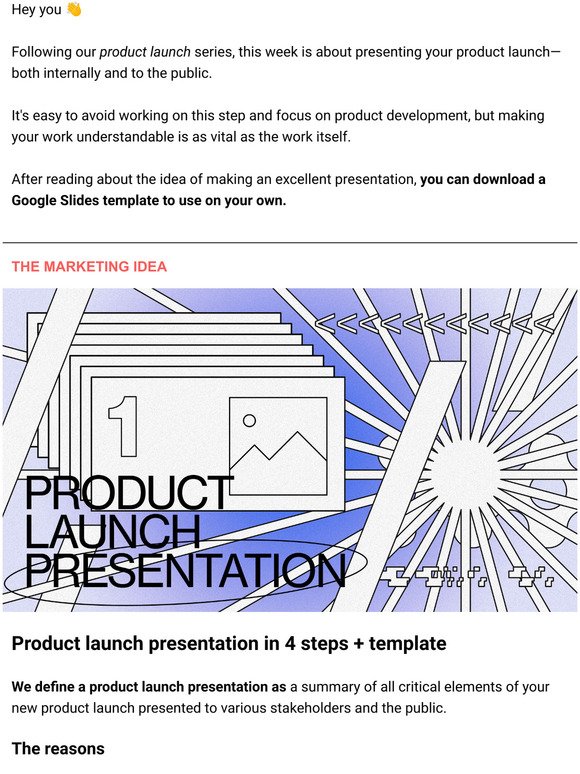 product launch presentation + template