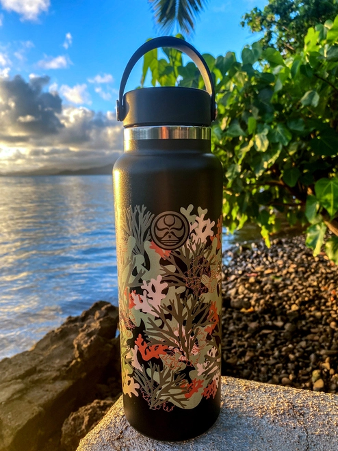 HIC 32oz Aloha Hydro Flask - Black - HIC Online - Hawaiian Island