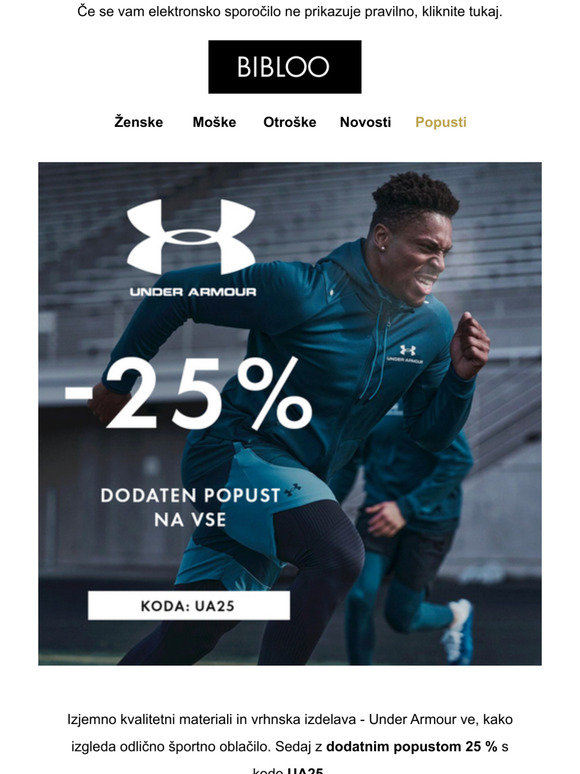 Under Armour: ekstra popust 25 %