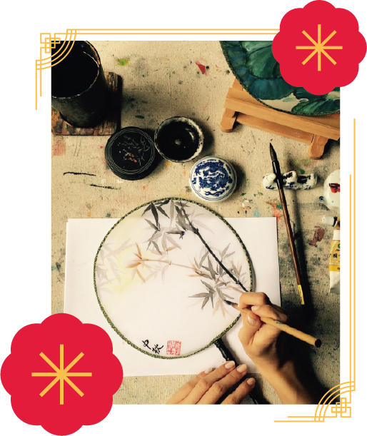 Chinese Fan Painting Experience For Two