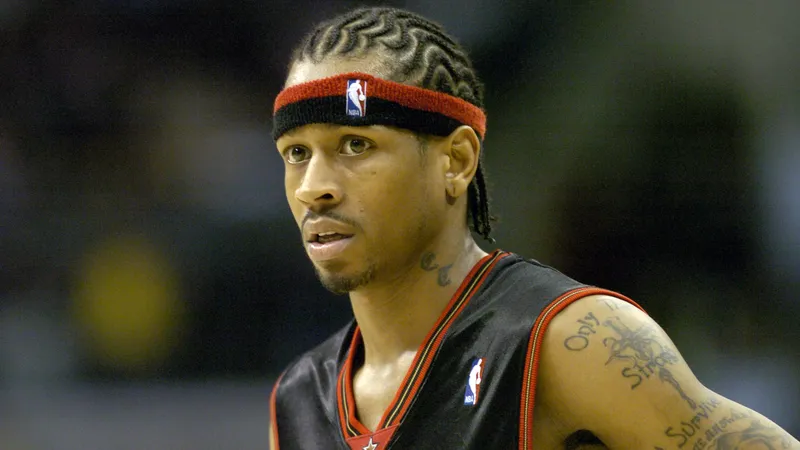 Allen Iverson in a NBA game