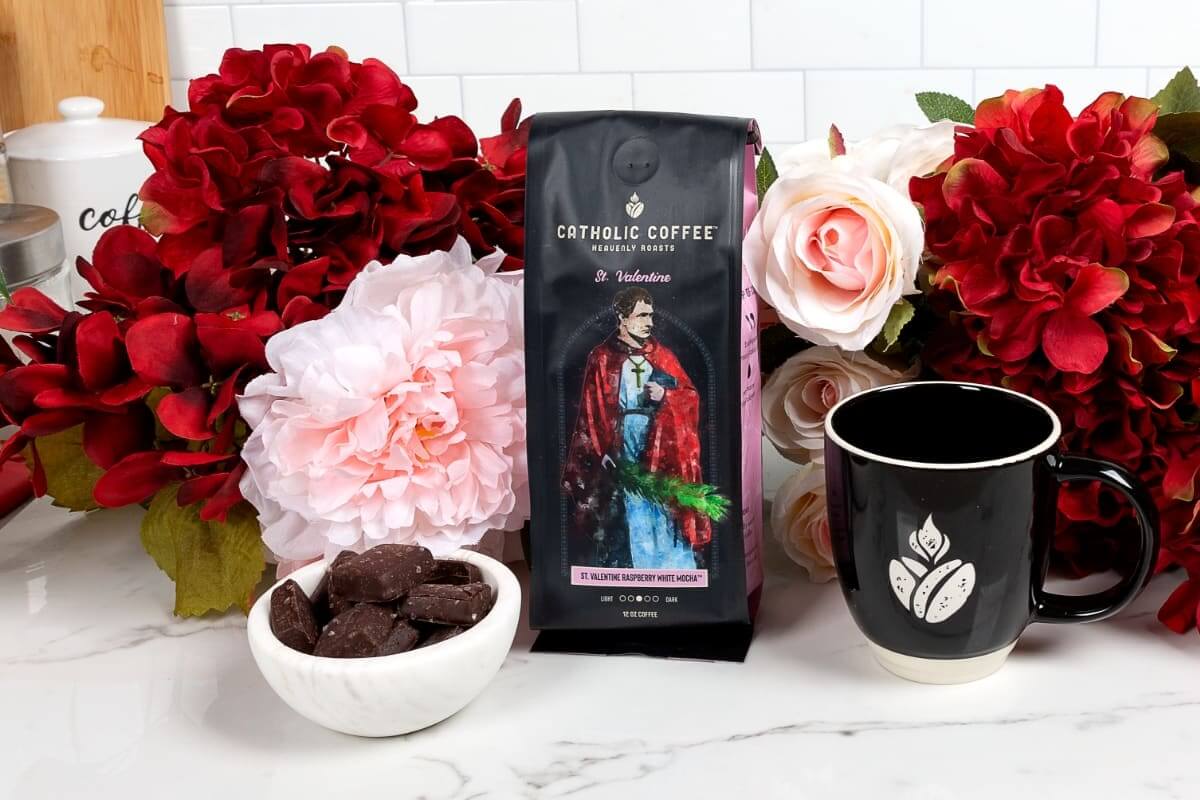 Padre Pio Espresso Roast Coffee, Tumbler, & Mug Gift Set