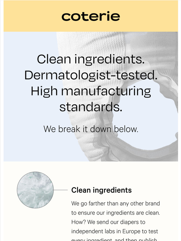 Coterie What makes Coterie diapers so much cleaner? Milled