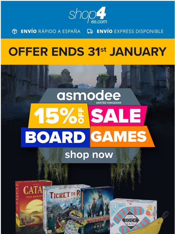 Last Chance to get 15% OFF Board Games! 
