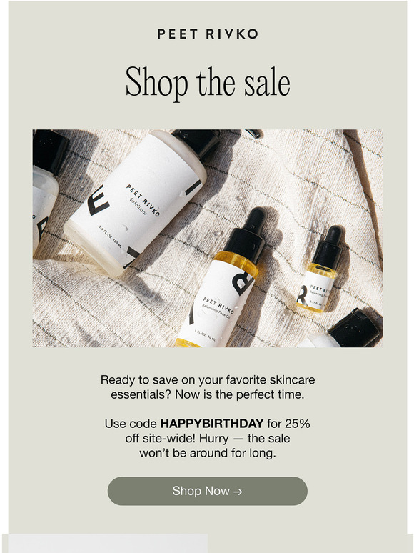 Enjoy 25% off site-wide