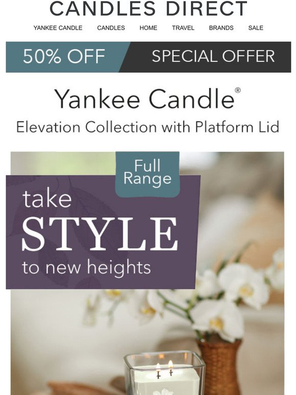  Yankee Candle - Elevation Range Now HALF PRICE !