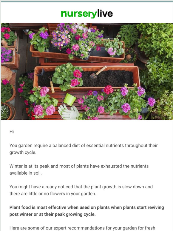 nurserylive Season Change Alert Your plants need food & upgrade Milled