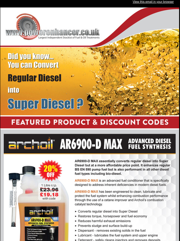 Convert Regular Diesel into Super Diesel