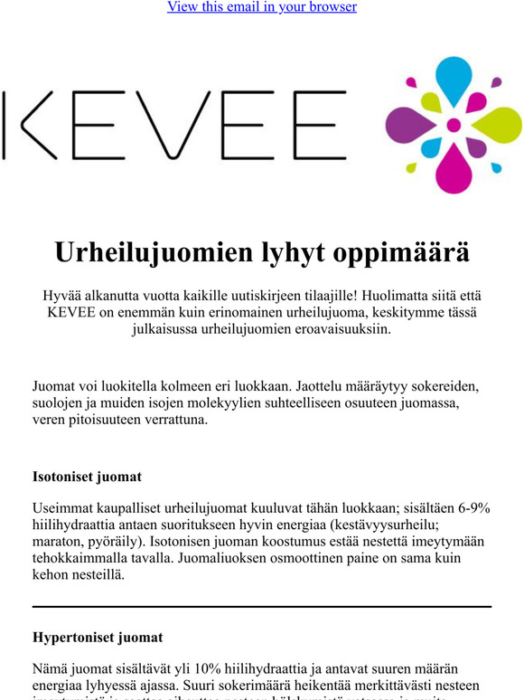 Tiesitk tmn urheilujuomista?
