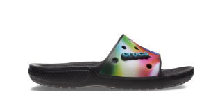 Shop the Classic Crocs Solarized Slide in Black/Multi