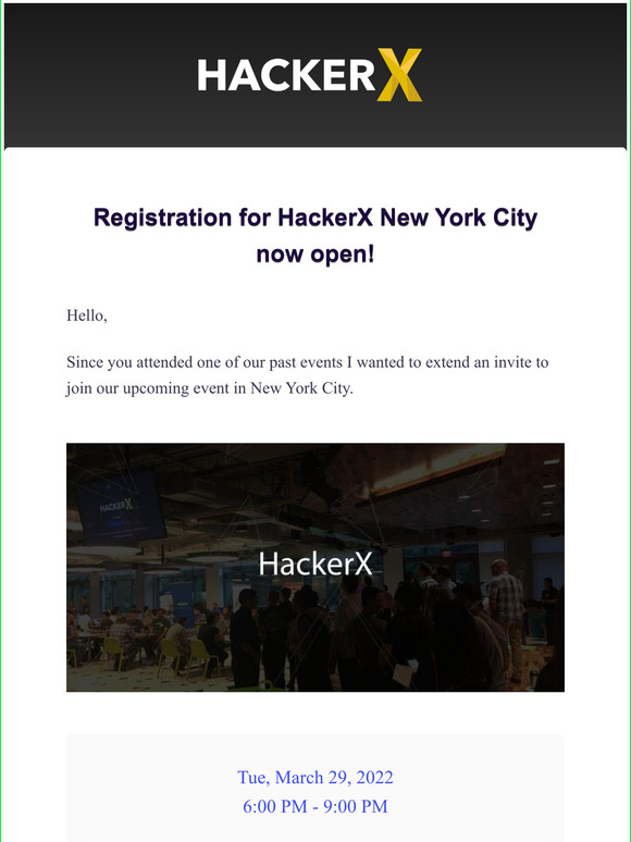 Registration for HackerX New York City now open!