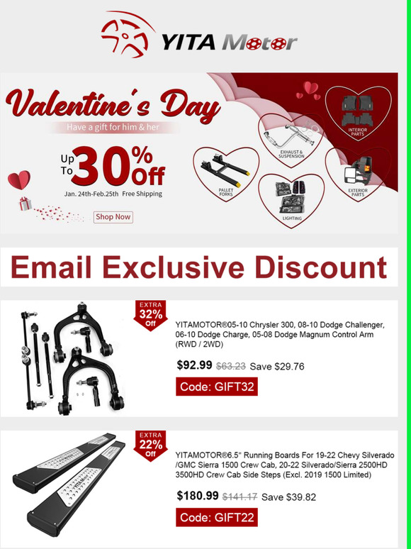 Don't know what to get him/her for Valentine's Day? Check this out!-YITAMOTOR