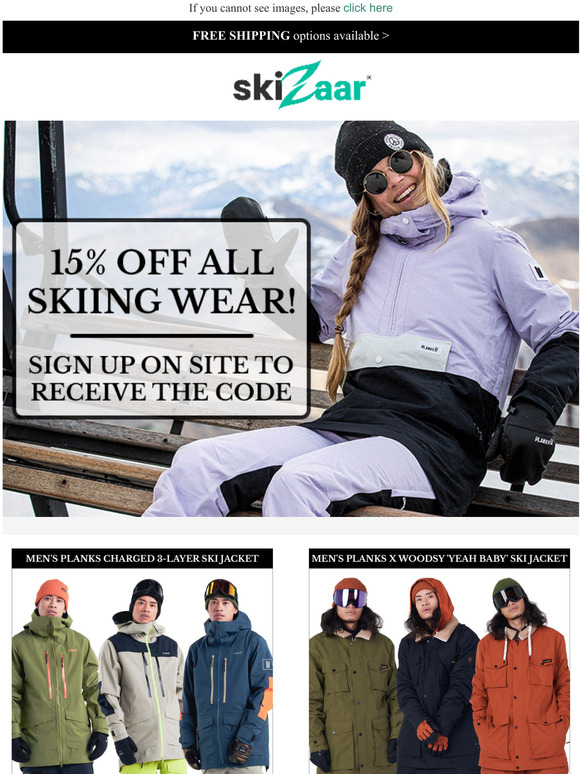 15% Off All Ski Wear! | skiZaar