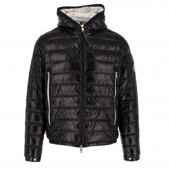 Black Galion Hooded Down Puffer Jacket