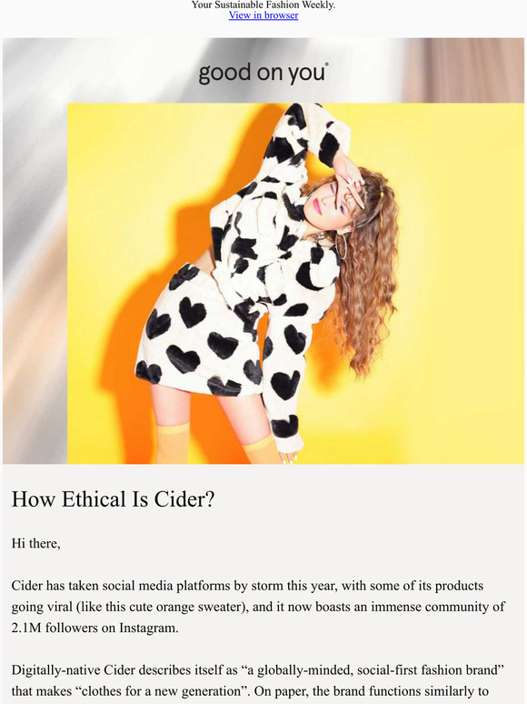 Good On You How Ethical Is Cider? Milled