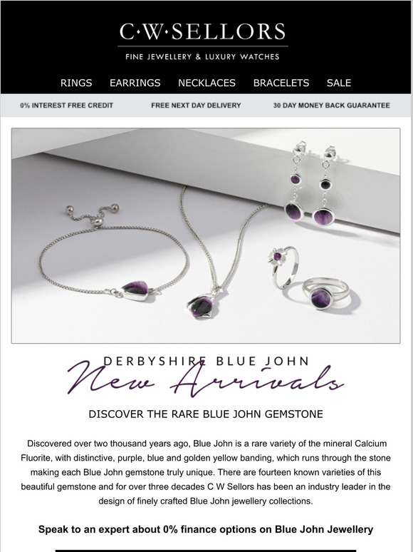 C.W. Sellors: Discover Blue John Jewellery  Milled