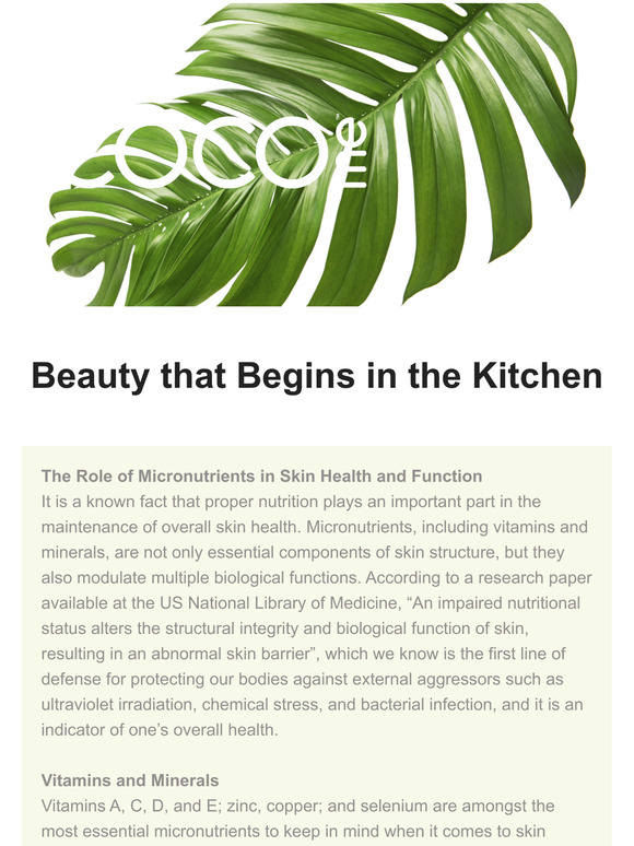 Beauty that Begins in the Kitchen