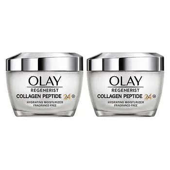 OLAY Regenerist Collagen Peptide 24+ Hydrating Moisturizer, 1.7 oz, 2-Pack