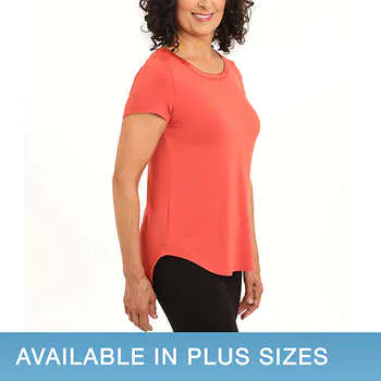 Joan Vass Ladies' Satin Collar Top