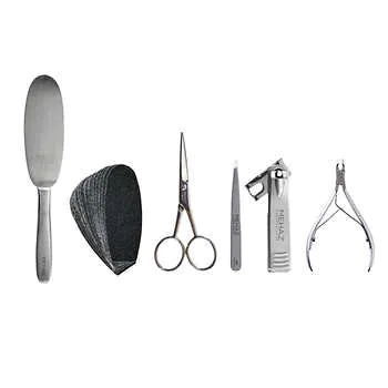 MEHAZ Grooming Bundle 5-Piece Set with 50 File Refill Pads