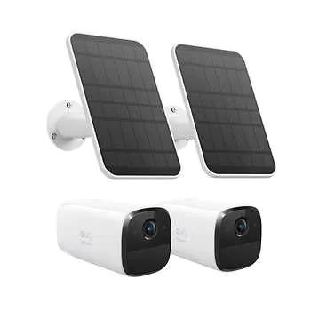 eufy Security by Anker Solo Pro 2-Pack Standalone Security Cameras with Solar Panels