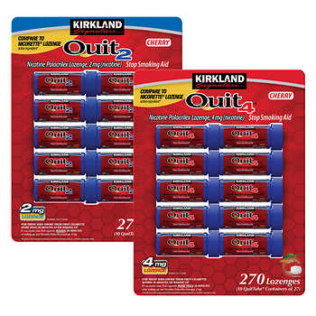 Kirkland Signature Quit 2 mg or 4 mg, Cherry Lozenges, 270 Pieces